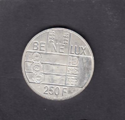 Beschrijving: 250 Francs  BENELUX ALBERT
